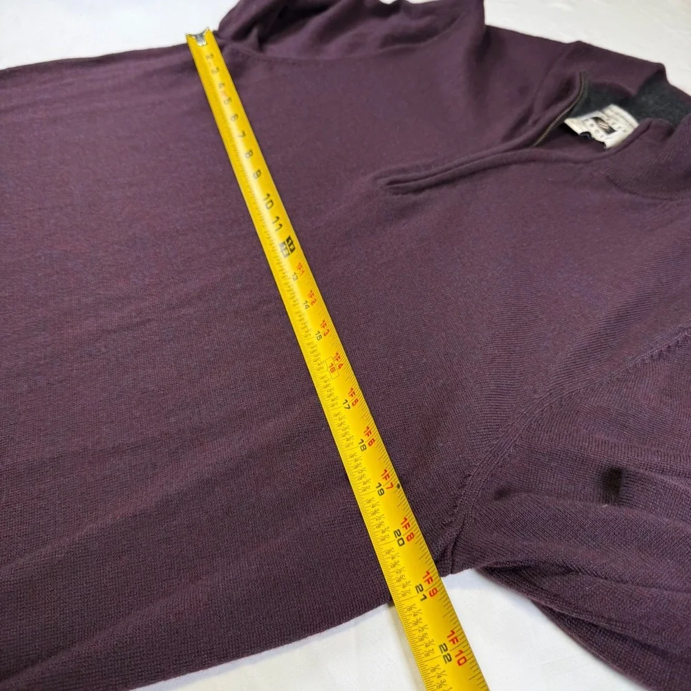 Set of 2 Joseph Abboud 1/4 Zip Sweaters Mens Size XL 100% Extra Fine Merino Wool
